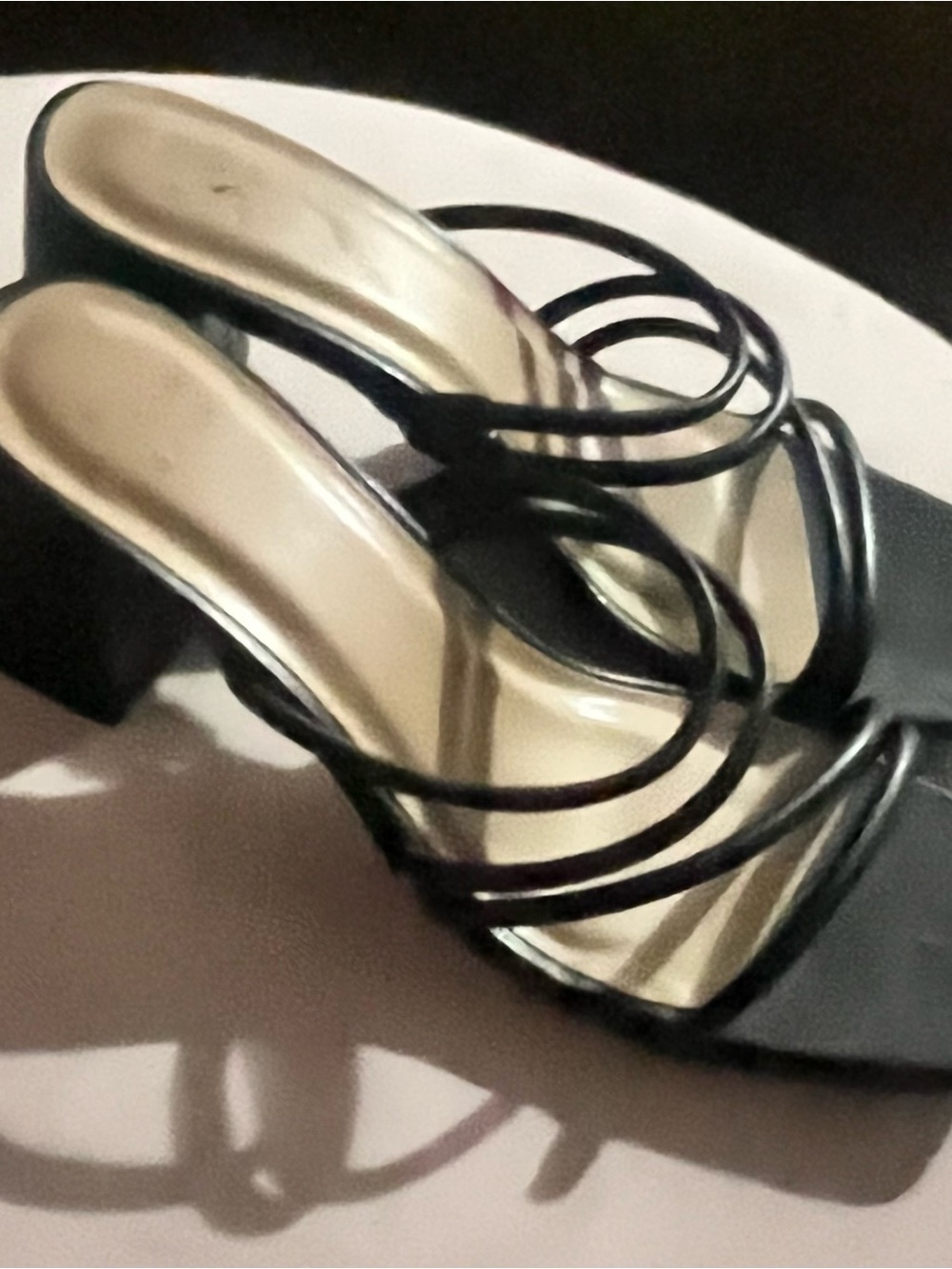 Black Strappy Block Heel Sandals - Women's Dress Shoes